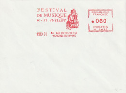 M 1504) Frankreich 1974 Aix En Provence - Festival De Musique, Frau Spielt Bass - Music