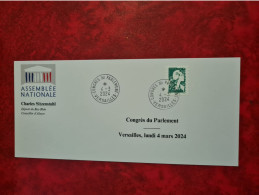 CARTE VERSAILLES CONGRES DU PARLEMENT ASSEMBLEE NATIONALE DEPUTE 4 MARS 2024 INSCRIPTION IVG DANS LA CONSTITUTION - Autres & Non Classés