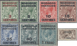 654721 HINGED MARRUECOS Agencia Britanica 1918 SELLOS DE GRAN BRETAÑA DEL 1912, SOBRECARGADOS -ZONA FRANCESA- - Uffici In Marocco / Tangeri (…-1958)