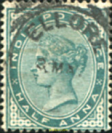 661026 USED INDIA INGLESA 1882 INDIA POSTAGE, FILIGRANA ESTRELLA - ...-1852 Prefilatelia