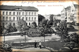 CPA Nordhausen Am Harz, Kaiser Friedrich Platz, Museum, Straßenbahn - Autres & Non Classés