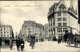CPA Hamburg Mitte Altstadt, Mönckebergstraße, Stadt Café, Straßenbahn - Other & Unclassified