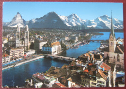 Zürich - Panorama Mit Matterhorn Und Eiger, Mönch, Jungfrau - Zürich