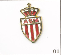 Pin’s Sport - Football / Club ASM (Association Sportive De Monaco). Non Estampillé. Métal Peint. T1012-01 - Calcio