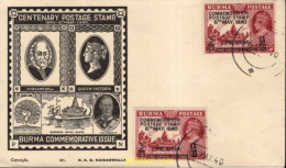 731687 MNH BIRMANIA 1940 100 ANIVERSARIO DEL PRIMER SELLO - Myanmar (Burma 1948-...)