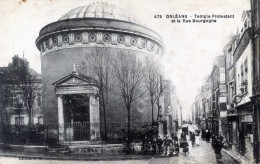 45  ORLEANS   TEMPLE PROTESTANT ET RUE BOURGOGNE - Orleans