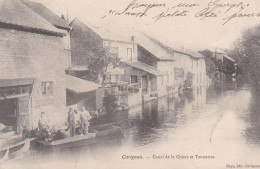 Cpa 08 Carignan Tanneries Dans Le Canal - Autres & Non Classés