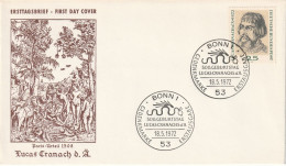 M 1491) BRD 1972 Mi# 718 FDC Bonn: 500. Geb. Lucas Cranach D.Ä., Paris-Urteil - Covers & Documents