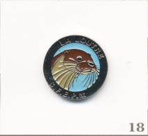 Pin’s Mammifère / La Loutre - SFEPM (Société Française Étude & Protection Mammifères). Non Est. Métal Peint. T1013-18 - Animals