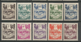 GUADELOUPE TAXE N° 41 à 50 Série Complète NEUF*  TRACE DE CHARNIERE  / MH - Timbres-taxe