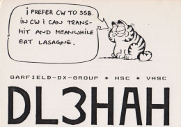 CHAT / CAT : GARFIELD Sur CARTE QSL / RADIOAMATEUR - GARFIELD-DX-GROUP / SEEVETAL / GERMANY -  1985 - RRR ! (an723) - Katzen