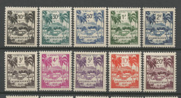 GUADELOUPE TAXE N° 41 à 50 Série Complète NEUF** LUXE SANS CHARNIERE NI TRACE  / Hingeless  / MNH - Luchtpost