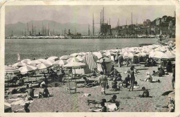 06 - Cannes - Une Plage De La Croisette - Animée - Femme En Maillot De Bain - CPA - Oblitération Ronde De 1949 - Etat Pl - Cannes