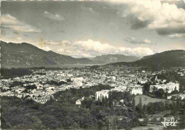 73 - Aix Les Bains - Vue Générale Aérienne - Lac Du Bourget - Au Fond Le Grand Colombier - Carte Dentelée - CPSM Grand F - Aix Les Bains