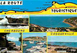 50 - Manche - La Route Touristique Cherbourg Cosqueville - Multivues - Carte Géographique - Carte Neuve - CPM - Voir Sca - Andere & Zonder Classificatie