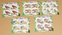 BURUNDI BIRDS OISEAUX PROTECTION DE LA NATURE 5 MINIATURE SHEETS IMPERFORED  MNH - Other & Unclassified