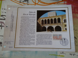 Tirage Limité Classeur Timbre Premier Jour  C.E.F Palais Des Rois De Majorque  1979 - Documenten Van De Post