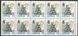 Schweden 1980 Mit 10x   Mi-Nr.1125D Comicfiguren ( B 2923 ) - Neufs