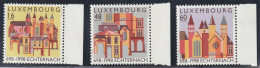 M 1479) Luxemburg 1998 Mi# 1456-58 **: 1000 Jahre Abtei Echternach - Iglesias Y Catedrales