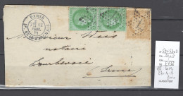 France - Lettre Paris Etoile 12 - Affranchissement Ceres  1872 - 1849-1876: Classic Period