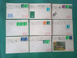 149 5363 - SPAGNA ,  MATASELLOS  : Nove Diverse Lettere Commemorative - Covers & Documents