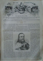 D203385  Old Print  -  Gróf Thököly Imre  - Slovakia  Kezmarok - From A Hungarian Newspaper 1866 - Estampes & Gravures