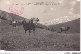 AAAP9-74-0725 - Les Aravis - Troupeau Au Paturage Et Le Mont-Blanc - Autres & Non Classés