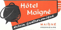 SAMATAN  - Hôtel Maigné La Ronde Des Mousquetaires  (carte De Pub) - Sonstige & Ohne Zuordnung