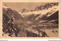 ABIP4-74-0305 - LES HOUCHES - La Vallee De L'Arve Aux Houches Et La Chaine Du Mont Blanc L'Hivers  - Les Houches