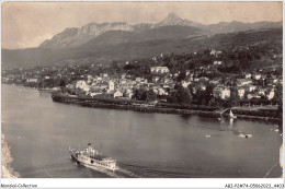 ABIP2-74-0177 - EVIAN-LES-BAINS - Vue Aerienne -Le Gros Bateau -La Ville Et La Dent D'Oche  - Evian-les-Bains