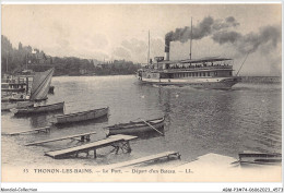 ABMP3-74-0176 - THONON-LES-BAINS -Le Port -Depart D'Un Bateau  - Thonon-les-Bains