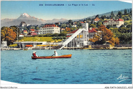 ABMP1-74-0041 - EVIAN-LES-BAINS - La Plage Et Le Lac  - Evian-les-Bains