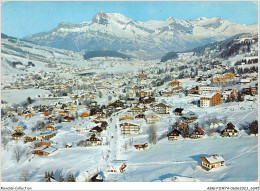 ABMP11-74-0916 - MEGEVE -Capitale Du Ski-Vue Aerienne -Dans Le Fond La Chaine De Warens  - Megève