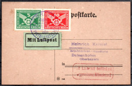 Carte Postale Poste Aérienne De Gorlitz à Deisenhofen De 1925 Flugpostkarte Von Görlitz Nach Deisenhofen Aus 1925 - Brieven En Documenten