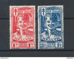 1931 NEW ZEALAND - Stanley Gibbons N. 546-47 - Health Stamps - MNH** - Andere & Zonder Classificatie