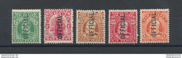 1910-16 NEW ZEALAND - Stanley Gibbons N. O73/O77 - Officia Stamps Overprint Official - Serie Di 5 Valori - MH* - Other & Unclassified