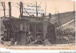 ABOP6-80-0457 - CHUIGNES - Gros Canon Abandonné Par Les Allemands - Autres & Non Classés