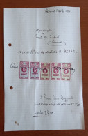 #LOT1 Invoice , Small Shop  1944 Revenue Fiscaux Occupation Of Bulgaria Over Macedonia - Altri & Non Classificati