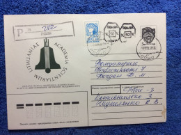 Ukraine 1992 Registered Domestic Shipment On USSR Postal Stationery.(1UKR002) - Oekraïne