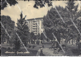 O874 Cartolina Alessandria Citta' Giardini Pubblici Vedi Retro Abrasioni - Alessandria