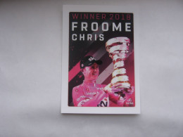 Cyclisme  -  Carte Postale Chris Froome - Ciclismo