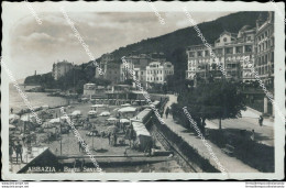 Bd323  Cartolina Abbazia Bagni Savoia 1943  Croazia - Sonstige & Ohne Zuordnung