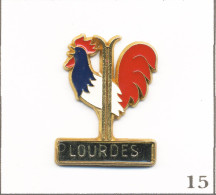 Pin’s Ski / FFS (Fédération Française De Ski) Lourdes (65) Avec Coq . Est. Martineau Saumur. Métal Peint. T1014-15 - Winter Sports