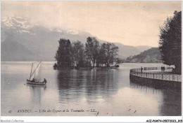 ACZP6-74-0461 - ANNECY - L'ile Des Cygnes Et La Tournette  - Annecy