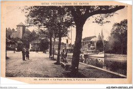 ACZP5-74-0443 - ANNECY - La Place Au Bois Le Port Et Le Château - Annecy