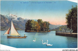 ACZP5-74-0429 - ANNECY - L'ile Des Cygnes Et La Tournette - Annecy