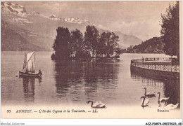 ACZP3-74-0208 - ANNECY - L'ile Des Cygnes Et La Tournette  - Annecy