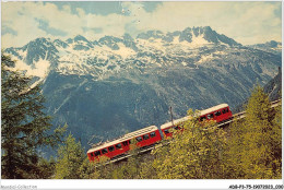 ADBP3-75-0188 - Chamonix Mont Blanc - Le Train Menant Au Montenvers Et à La Mer De Glace En Pleine Montée  - Chamonix-Mont-Blanc