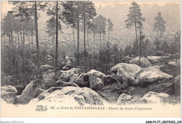 ADMP4-77-0341 - FORET DE FONTAINEBLEAU - Entrée Du Désert D'apremont  - Fontainebleau