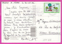 294351 / France - Guadeloupe , Anse Bertrand PC 1994 USED 2.80 Fr. Philexjeunes 94 Grenoble Flamme Guadeloupe "Eternel é - Covers & Documents